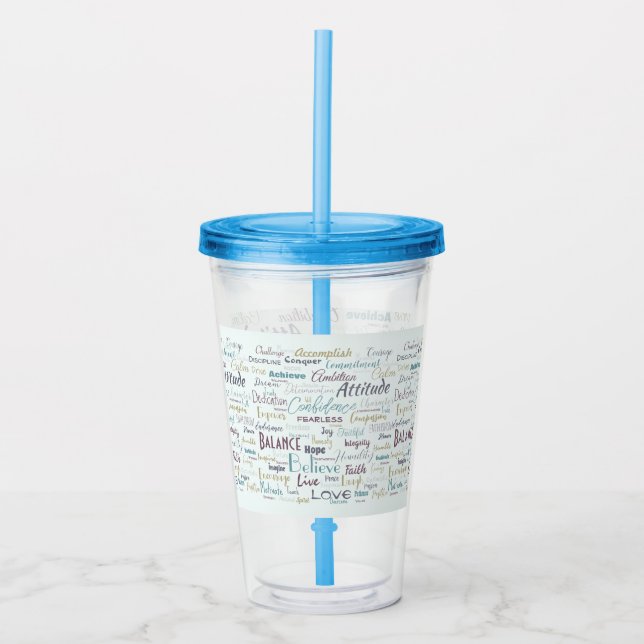 Affirmations   acrylic tumbler (Front)