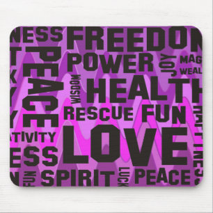affirmations black - sinus pink mouse pad