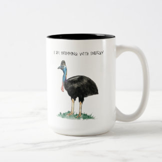 Affirmations Cassowary Mug à café à deux tons