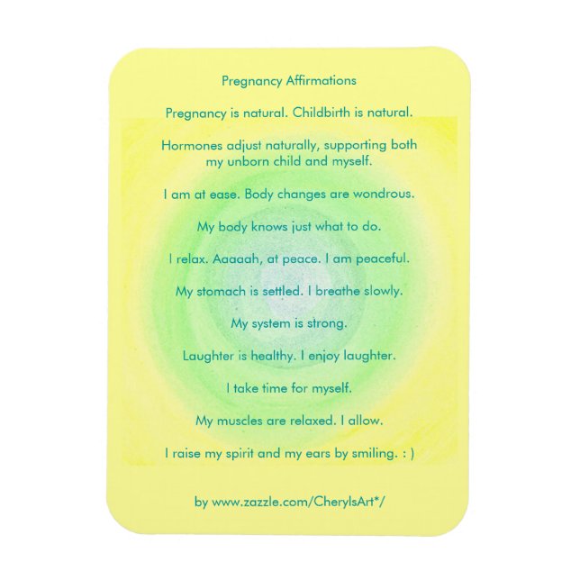Affirmations de grossesse Magnets flexibles (Vertical)