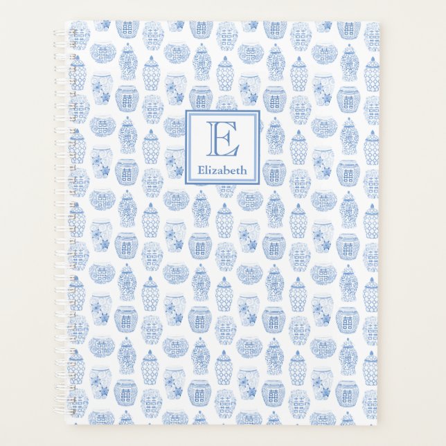Affirmations Élégantes De Preppy Bleu Et Blanc (Devant)
