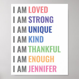 Affirmations For Kids Wall Art