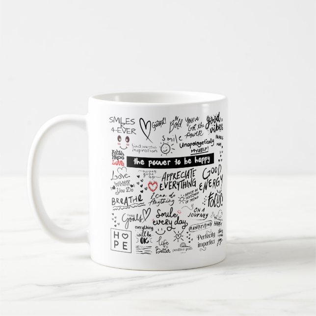 AFFIRMATIONS GOOD VIBES MUG (Left)
