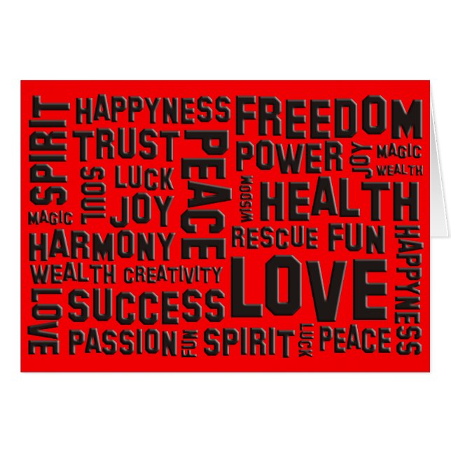 affirmations noires | feu rouge (Devant horizontal)