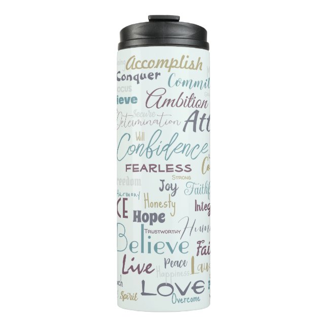 Affirmations   thermal tumbler (Front)