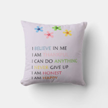 Affirmations Throw Pillow