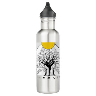 Affirmations Yoga Tree Water Bottle