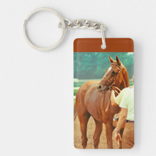 Affirmed Thoroughbred Racehorse 1978 Keychain