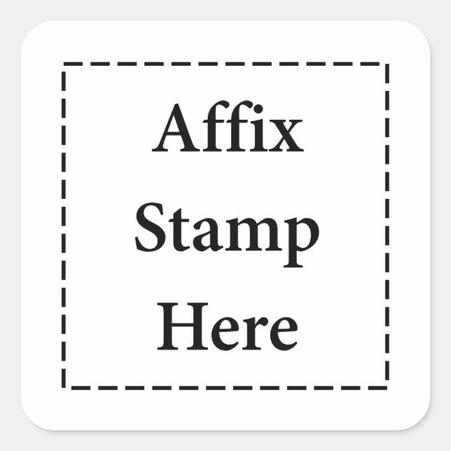 Affix Stamp Here Stickers (Front)