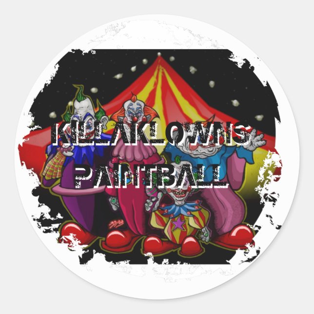 Affligé 2 autocollants ronds (Devant)