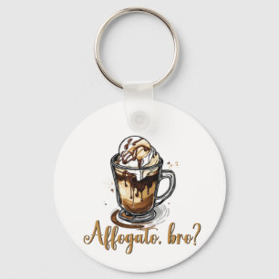 Affogato, bro?, Gelato Coffee Italian Ice Cream Keychain