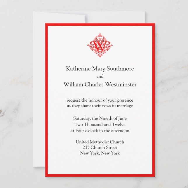 Affordable And Elegant Wedding Invitations (Front)
