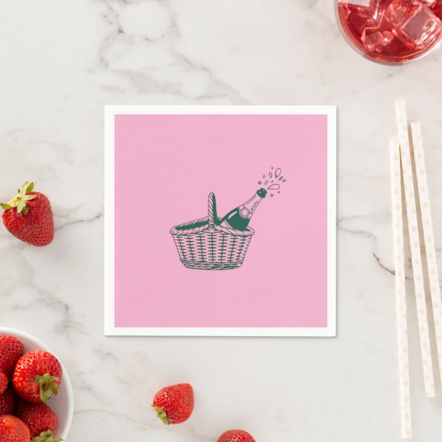 Affordable Central Park Picnic Wedding Napkins (Insitu)