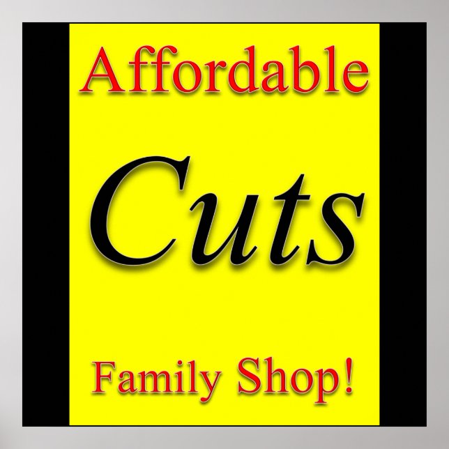 Affordable Haircut Sale Poster Matte (Front)