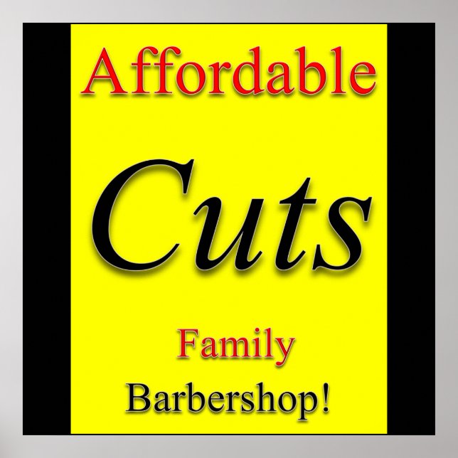 Affordable Haircut Sale Poster Matte (Front)