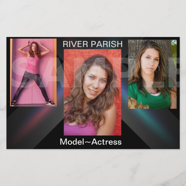 Affordable Model Headshot Comp Cards Zed (Front)