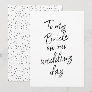 Affordable To my bride on our wedding day Invitation