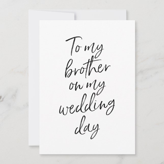 Affordable To my brother on my wedding day (Front)