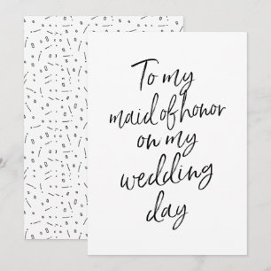 Affordable To my maid of honour on my wedding day Invitation
