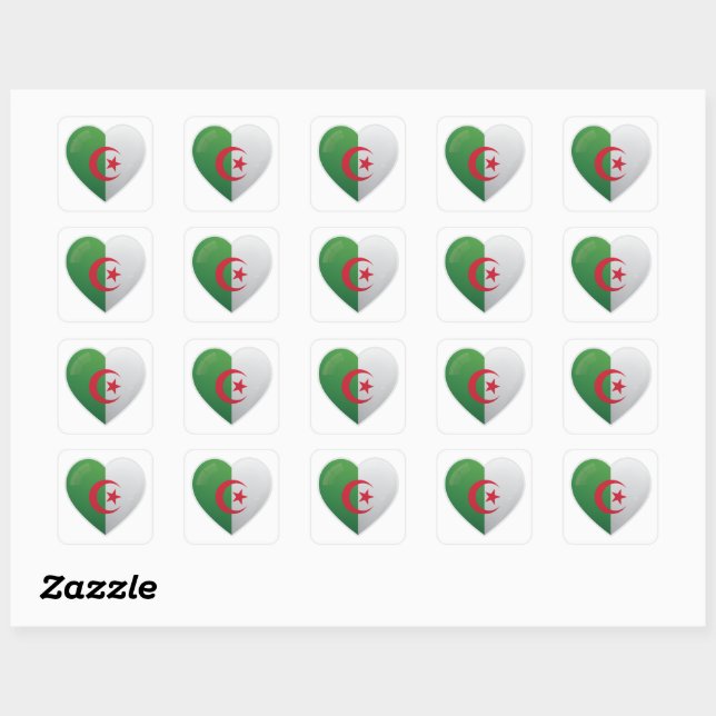 Afganistan Love Icon Square Sticker (Sheet)