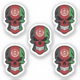 Afganistan Smiling Skull Flag