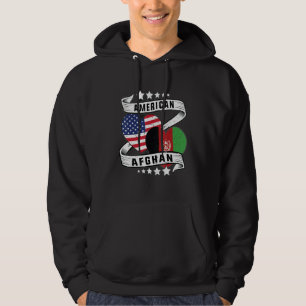 Afghan American Half Afghan half American flag hea Hoodie