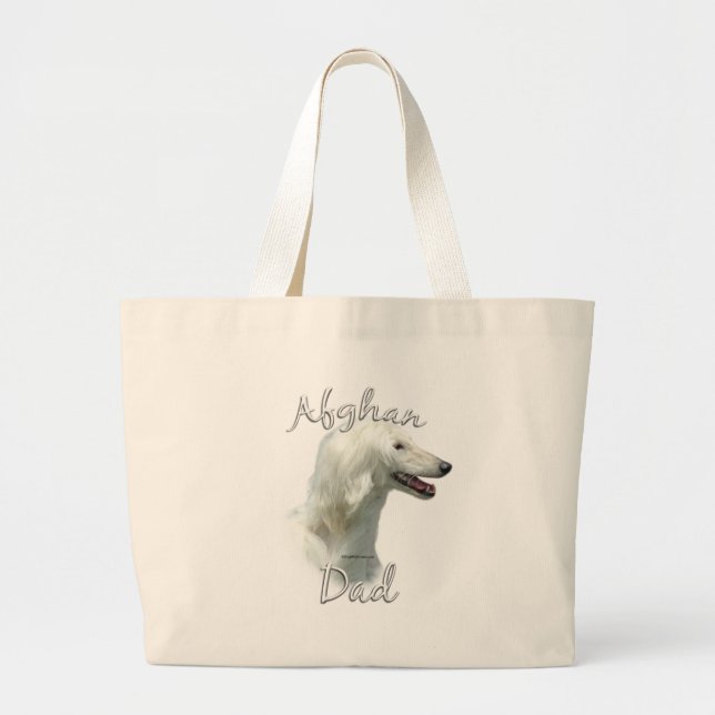 Afghan Dad 2 Large Tote Bag (Front)
