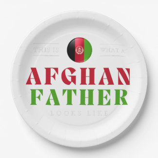 Afghan Father Looks Like Afghanistan Flag Fathers  Paper Plate