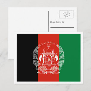 Afghan Flag, Flag of Afghanistan Postcard