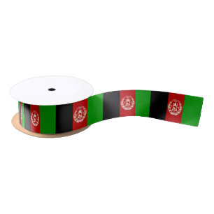 Afghan flag ribbon satin ribbon