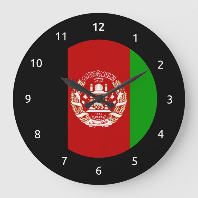 Afghan flag Wall Clocks (Front)