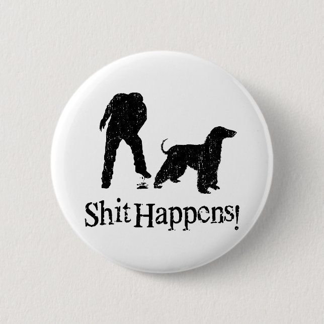 Afghan Hound 2 Inch Round Button (Front)