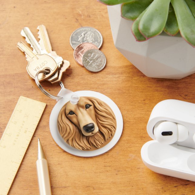 Afghan Hound 3D Inspired Keychain (Desk)