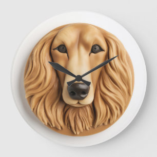 Afghan Hound 3D Inspired Large Clock
