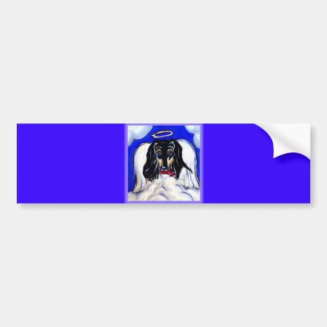 Afghan hound angel bumper sticker (Front)