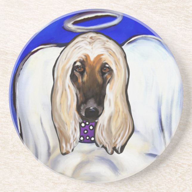 Afghan Hound Angel Coaster (Front)