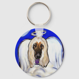 Afghan Hound Angel Keychain