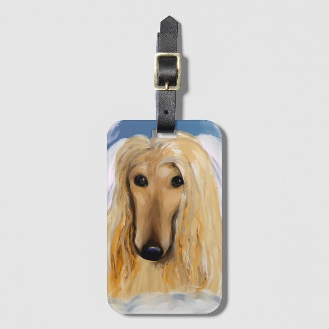 Afghan Hound Angel    Luggage Tag (Front Vertical)