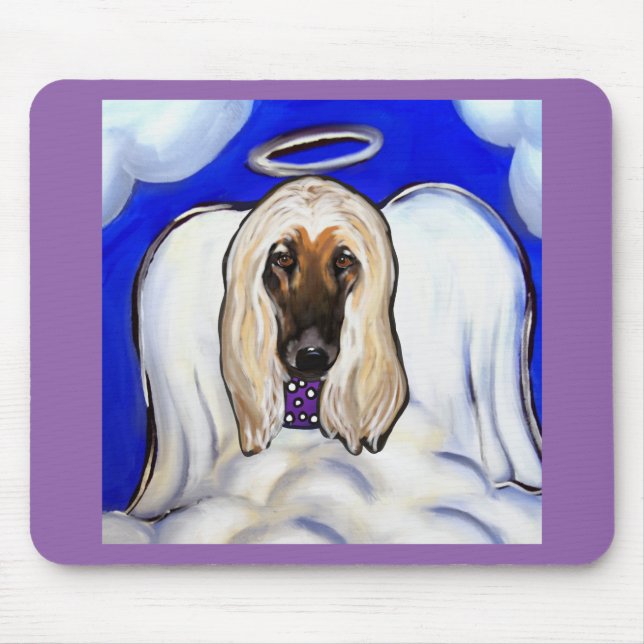 Afghan Hound Angel Mouse Pad (Front)