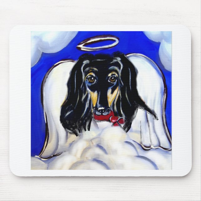 Afghan hound angel mouse pad (Front)