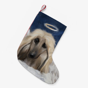 Afghan Hound Angel Small Christmas Stocking