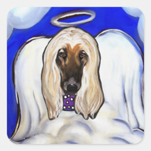 Afghan Hound Angel Square Sticker