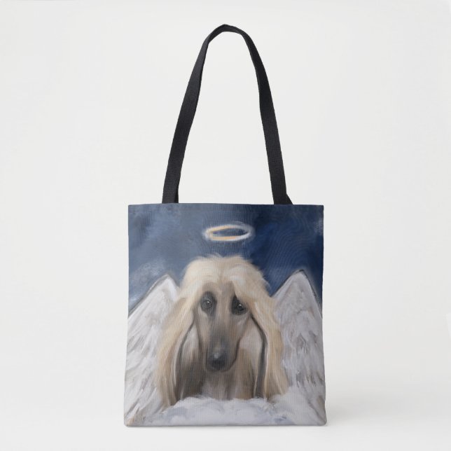 Afghan Hound Angel Tote Bag (Front)