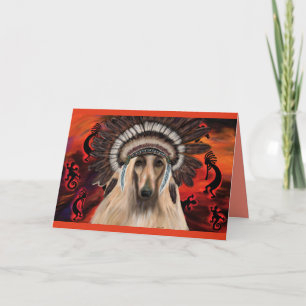 Afghan  Hound Art Card