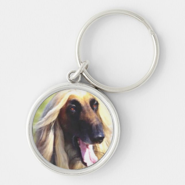 Afghan Hound Art Keychain (Front)