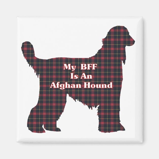 AFGHAN HOUND BFF MAGNET (Front)