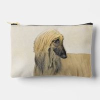 Afghan Hound Black Masked Red Painting Pet Dog Art