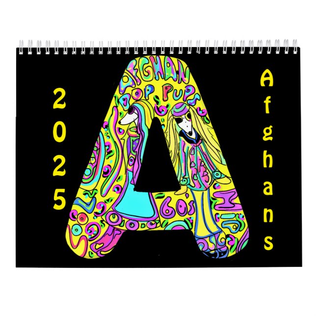 Afghan Hound     Calendar (Back)