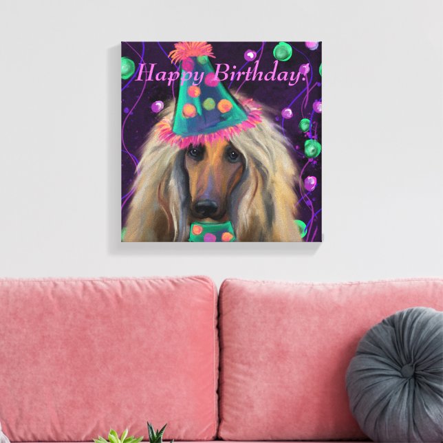 AFGHAN HOUND CANVAS PRINT (Insitu(LivingRoom))