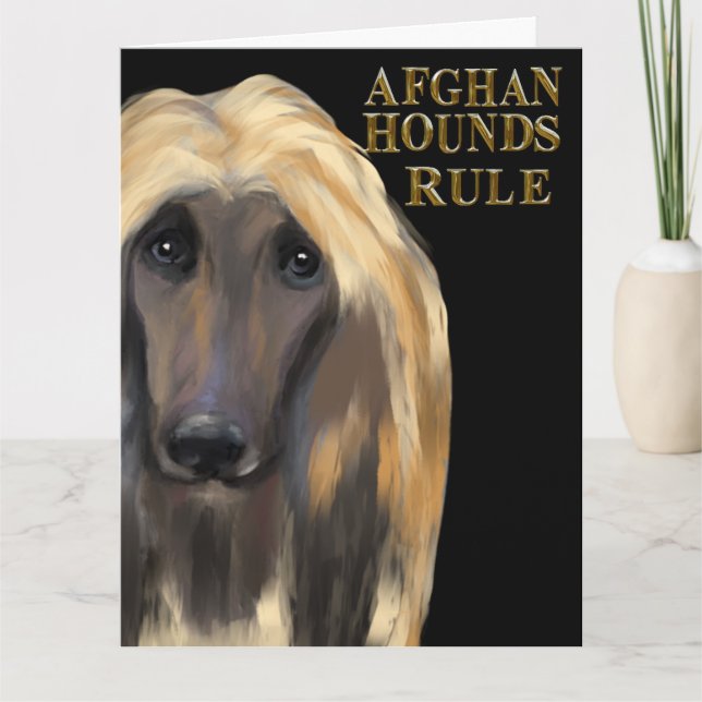 AFGHAN HOUND   CARD (Front)